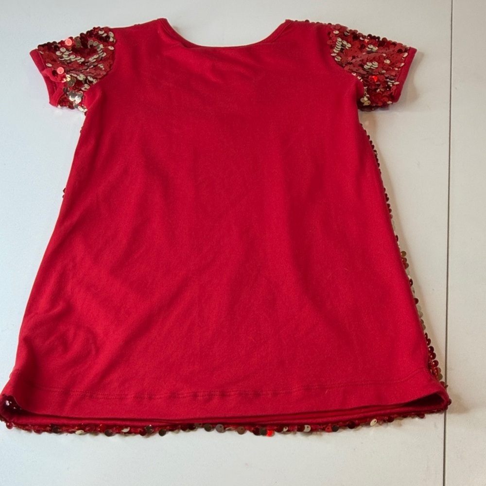 Wonder Nation Sparkling Red Gold Sequins Girl’s Dress Lined XS 4/5 New - Picture 8 of 8